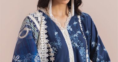 Pakistani Fashion: Mausummery Linen Vol 2 Sapphire-03-01