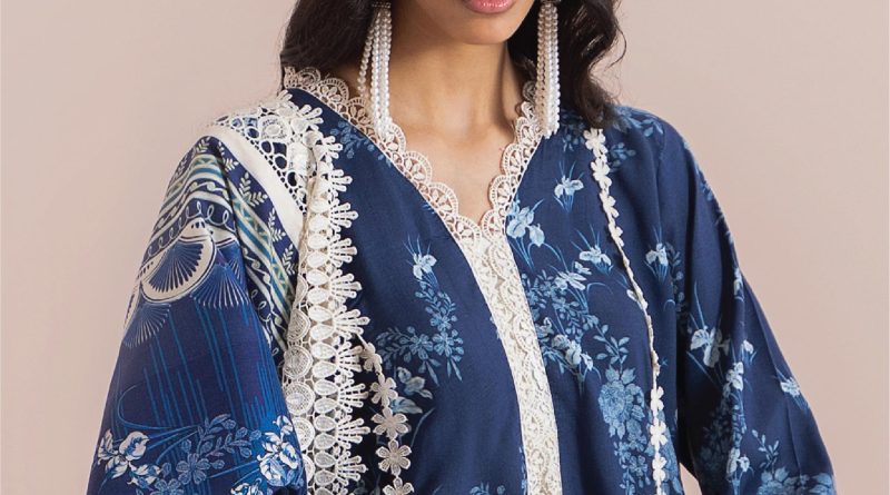 Pakistani Fashion: Mausummery Linen Vol 2 Sapphire-03-01